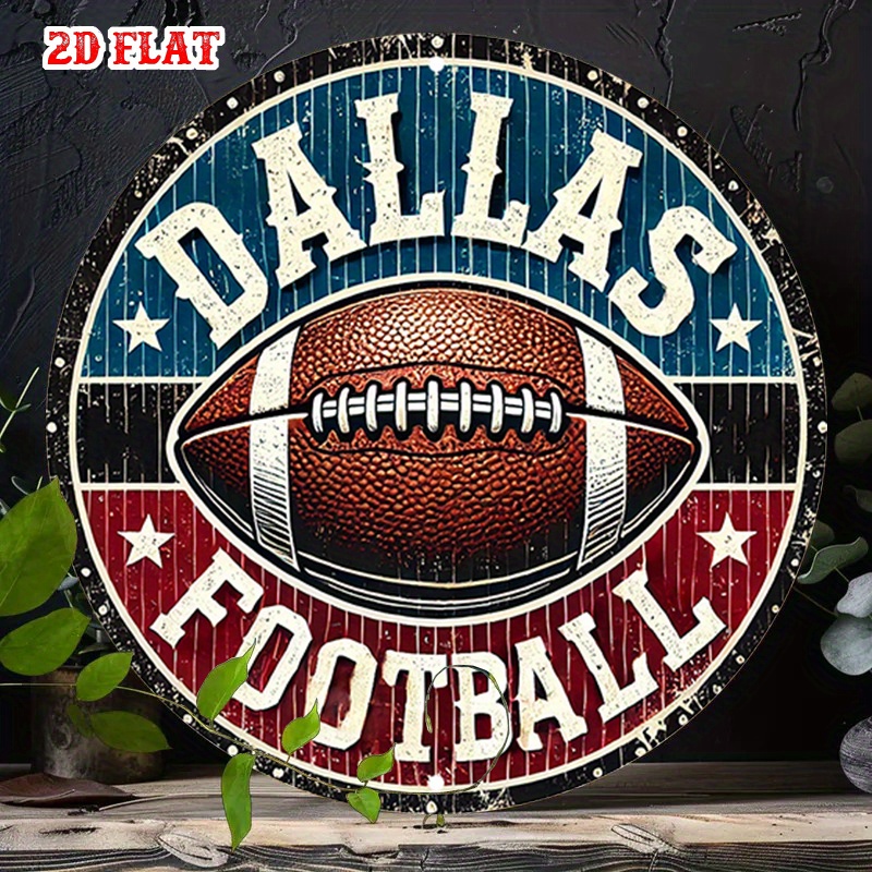 Home Decor Dallas - 2D Flat, 1pc Dallas Football Round