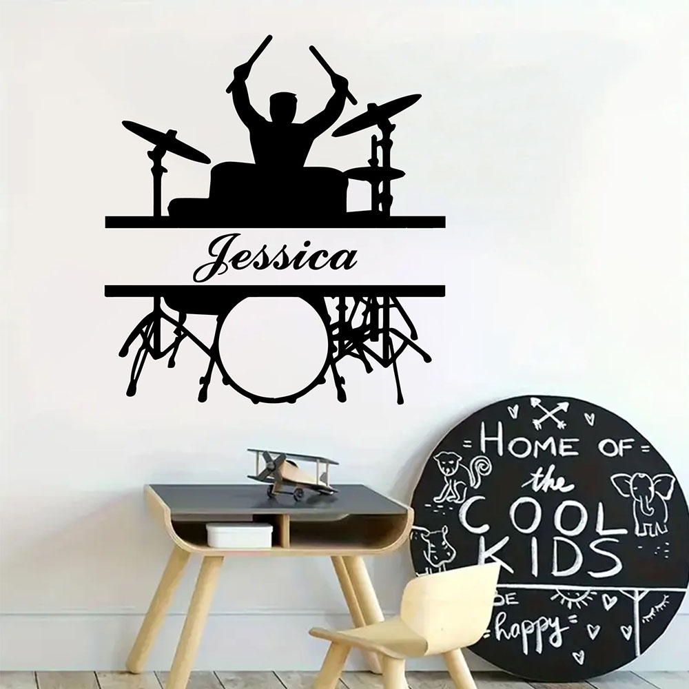 Home Decor Wallpaper - 1PC Cartoon Musical instrument Personalized Name