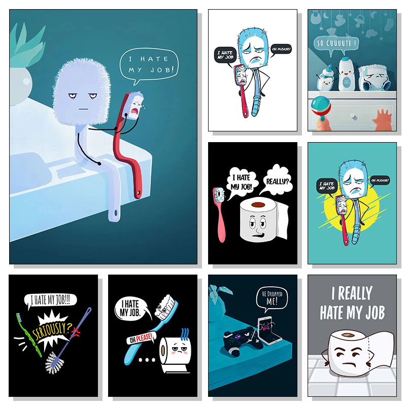 Home Decor Jobs - Funny Toothbrush I Hate My Jobs