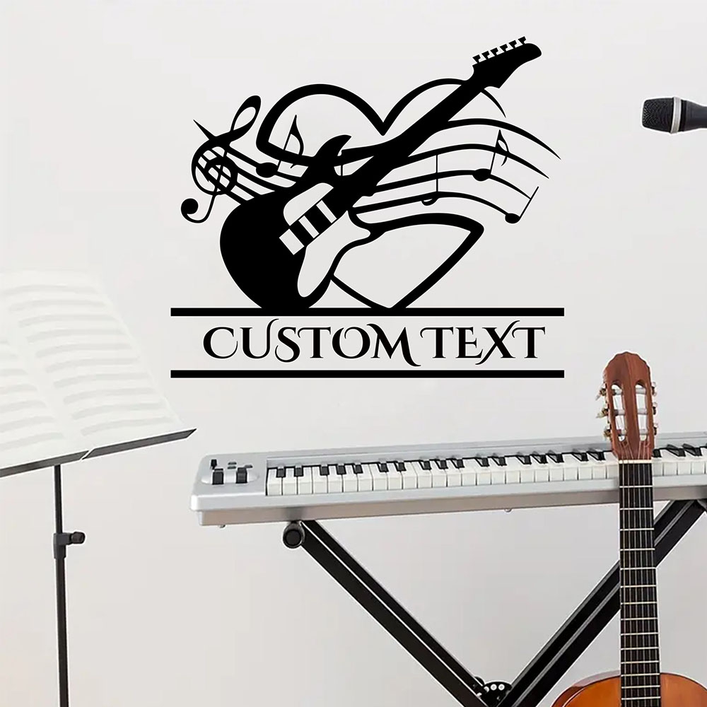 Home Decor Wallpaper - 1PC Diy Guitar Custom Text Home