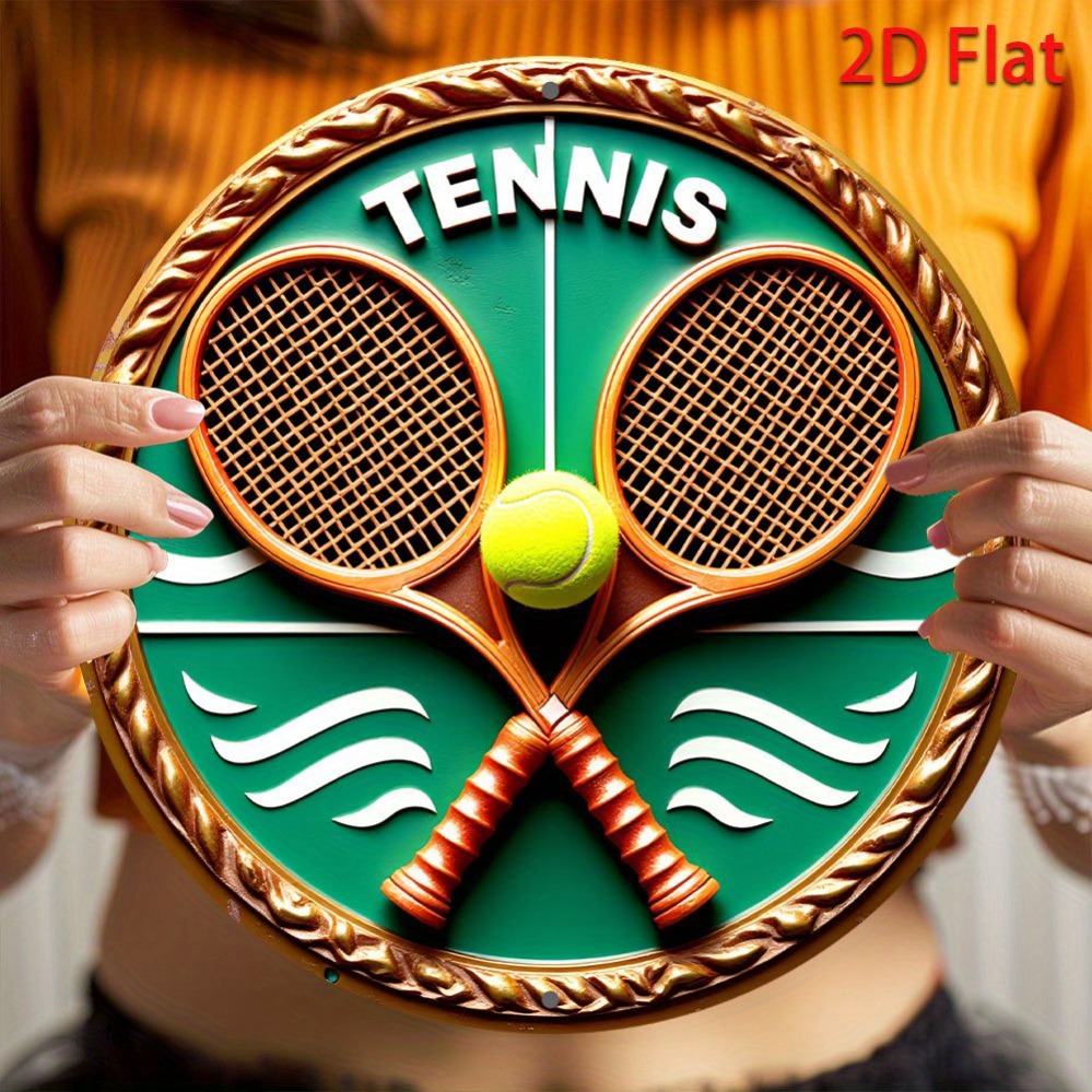Home Decor Logo - 1 Piece of Retro Tennis Match