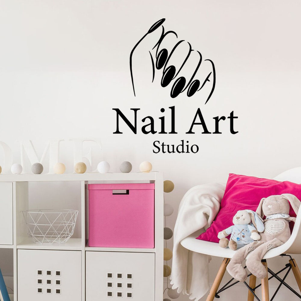 Home Decor Wallpaper - 1PC Colorful Manicure Customizable Text Vinyl