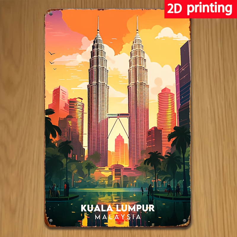 Home Decor Malaysia - Kuala Lumpur Malaysia Vintage Metal Sign