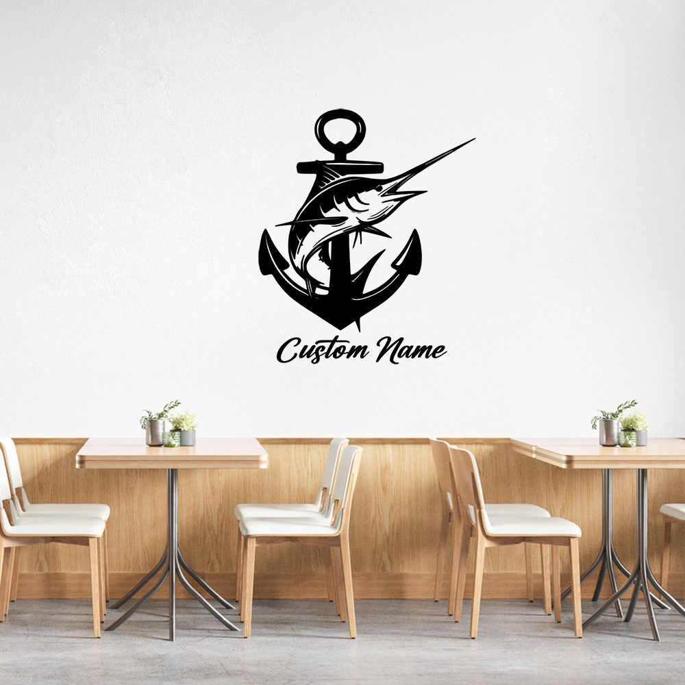 Home Decor Wallpaper - 1PC Excellent Swordfish Personalized Text Wall