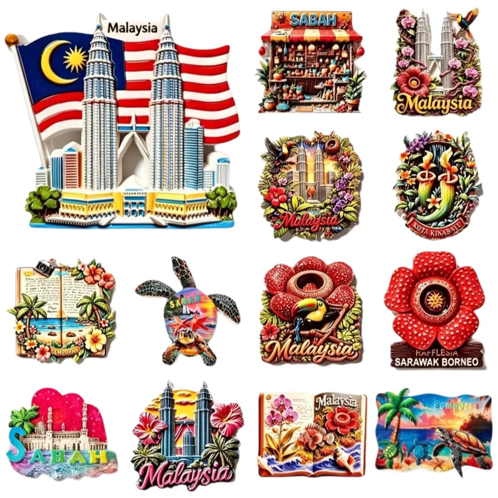 Home Decor Malaysia - Malaysia Tourist Souvenir 3D Resin Fridge