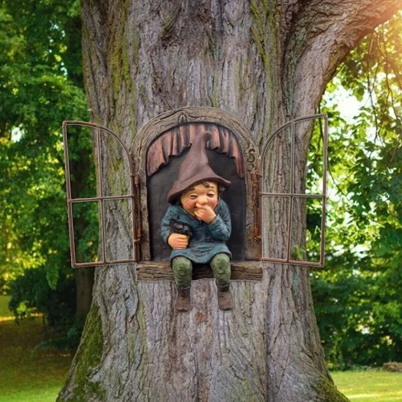 Home Decor Quirky - Naughty Garden Statue Elf Go Out