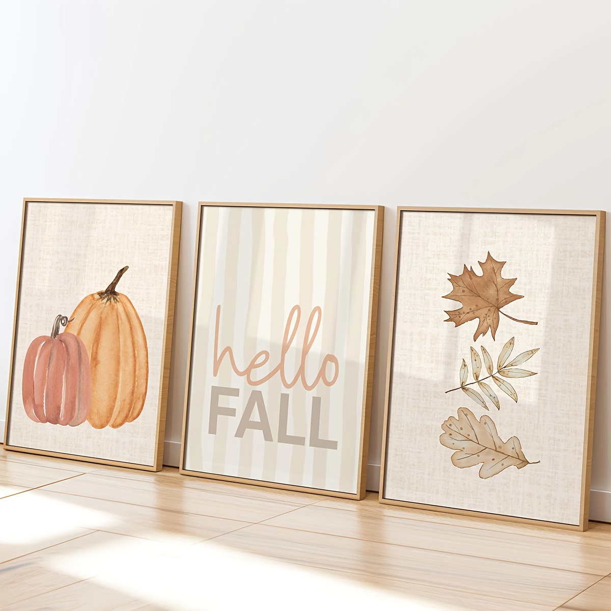 Home Decor Logo - 1/3pcs Hello Autumn Logo Canvas Print