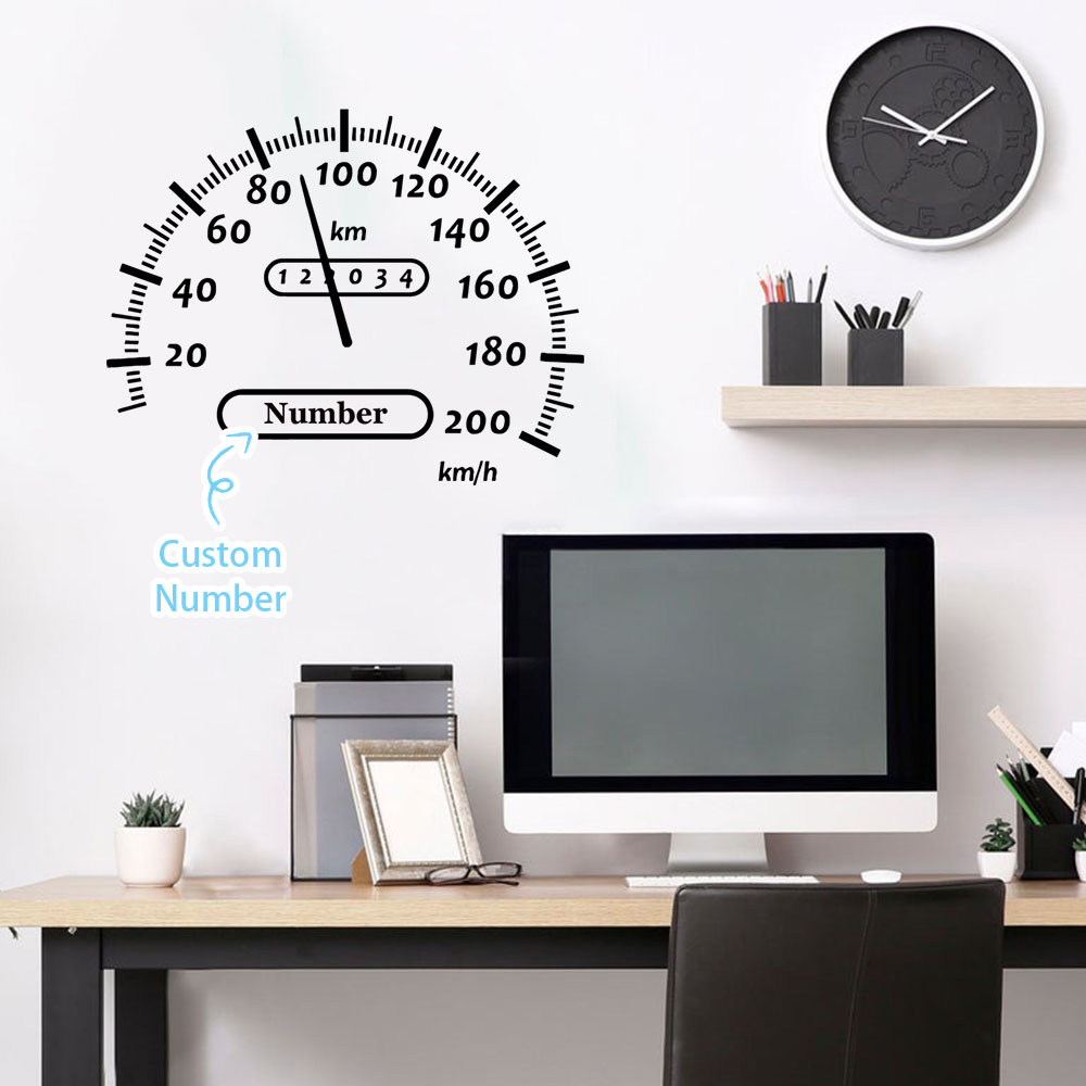 Home Decor Wallpaper - 1PC Creative Fuel Gauge Personalized Name