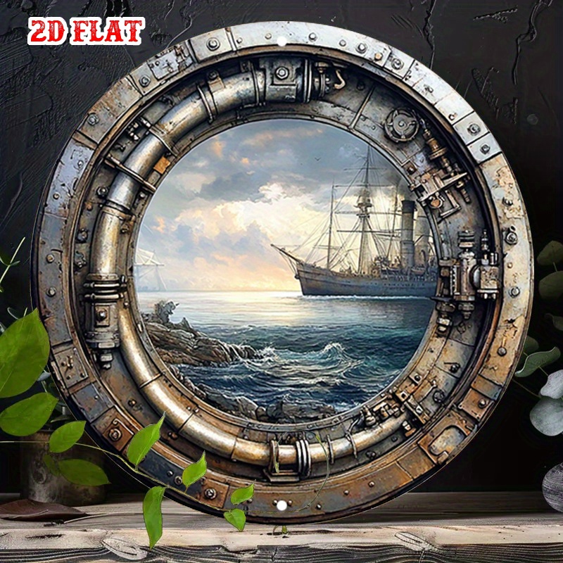 Home Decor Nautical - [2D Flat] Vintage Nautical Metal Wall
