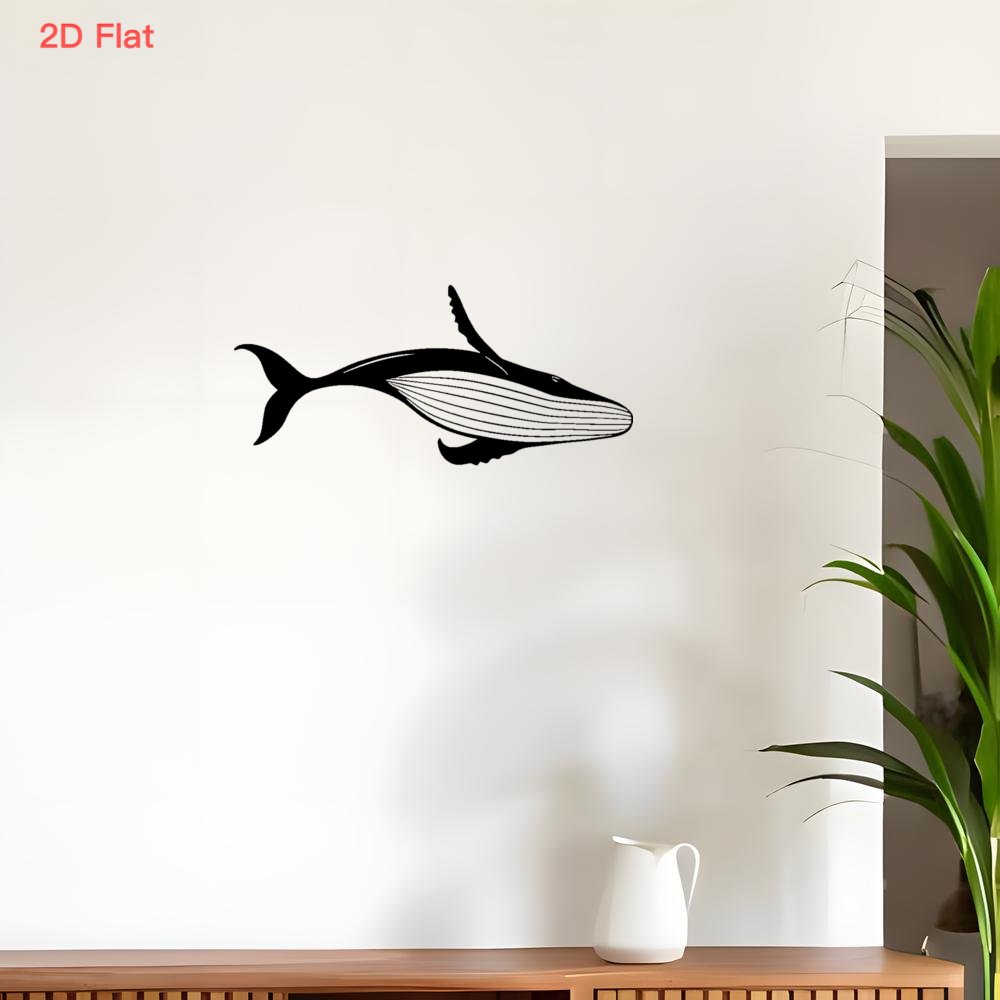 Home Decor Nautical - Majestic Whale Metal Wall Art Laser