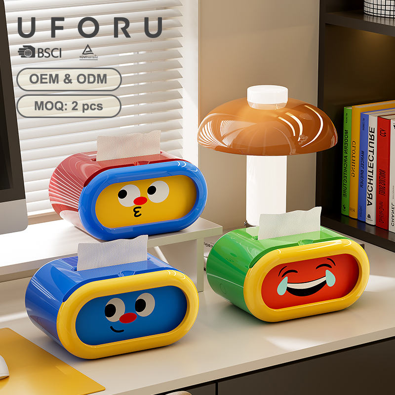 Home Decor Emoji - Uforu Funny Emoji Large-Capacity Tissue Storage