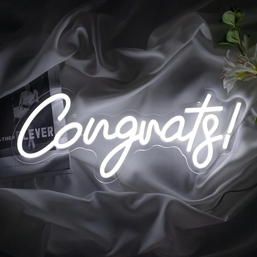Home Decor Jobs - Congrats Neon Sign LED Light Wall