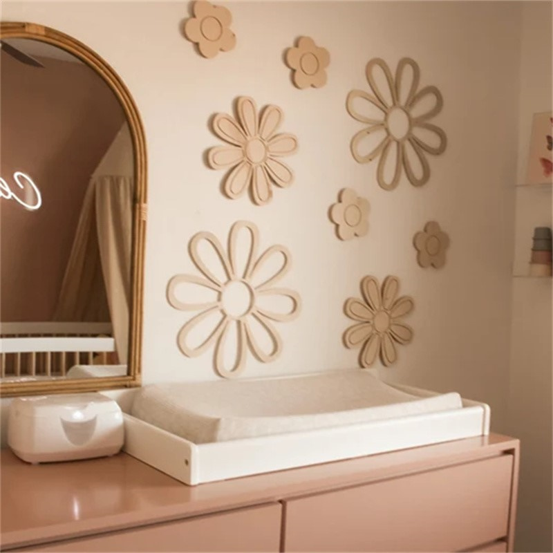 Home Decor Daisy - Ins Wooden Daisy Wall Flowers Nursery