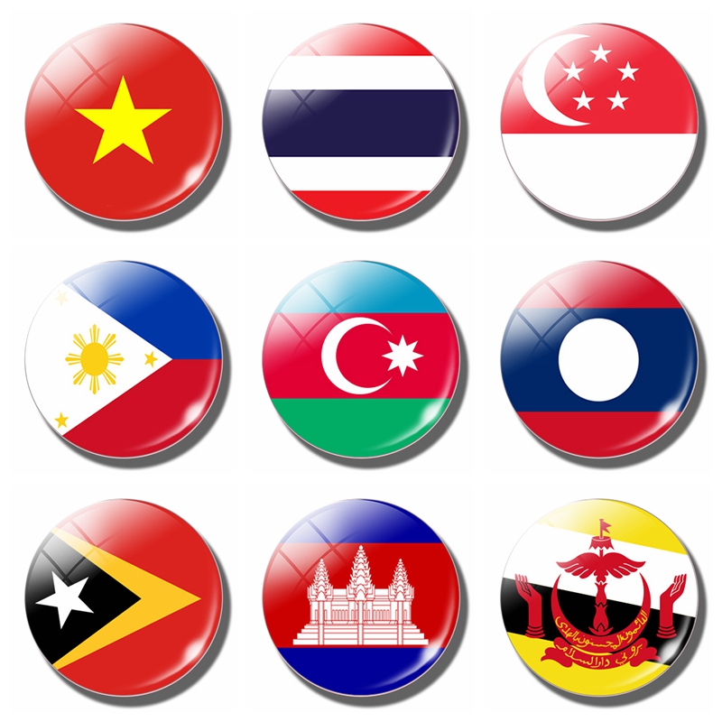 Home Decor Malaysia - 1PC Azerbaijan flag refrigerator stickers: Myanmar,