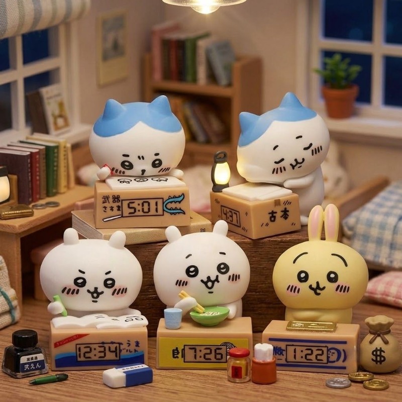 Home Decor Interior - Hachiware Usagi Cartoon Alarm Clock Figurine