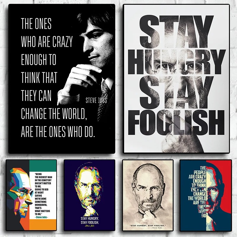 Home Decor Jobs - Motivational Steve Jobs Portrait Success Legend