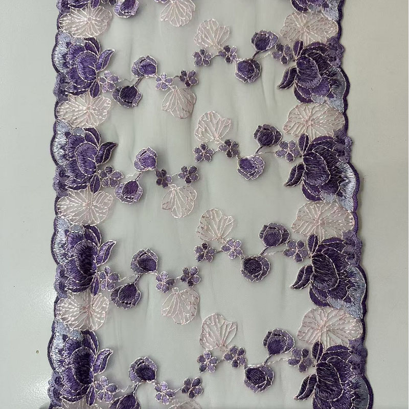 Home Decor Malaysia - 20Yards Purple Net Lace Fabric Mesh