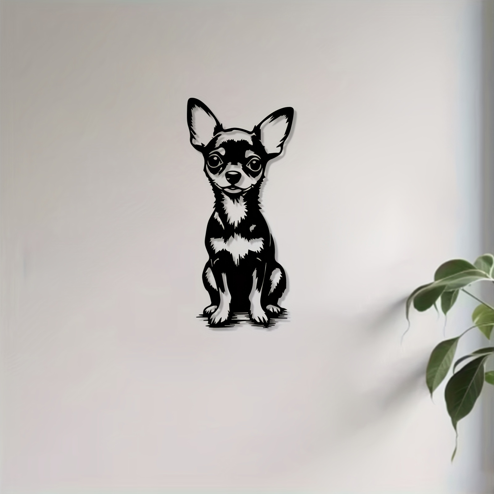 Home Decor Quirky - Mordern Metal Wall Art Cute Chihuahua