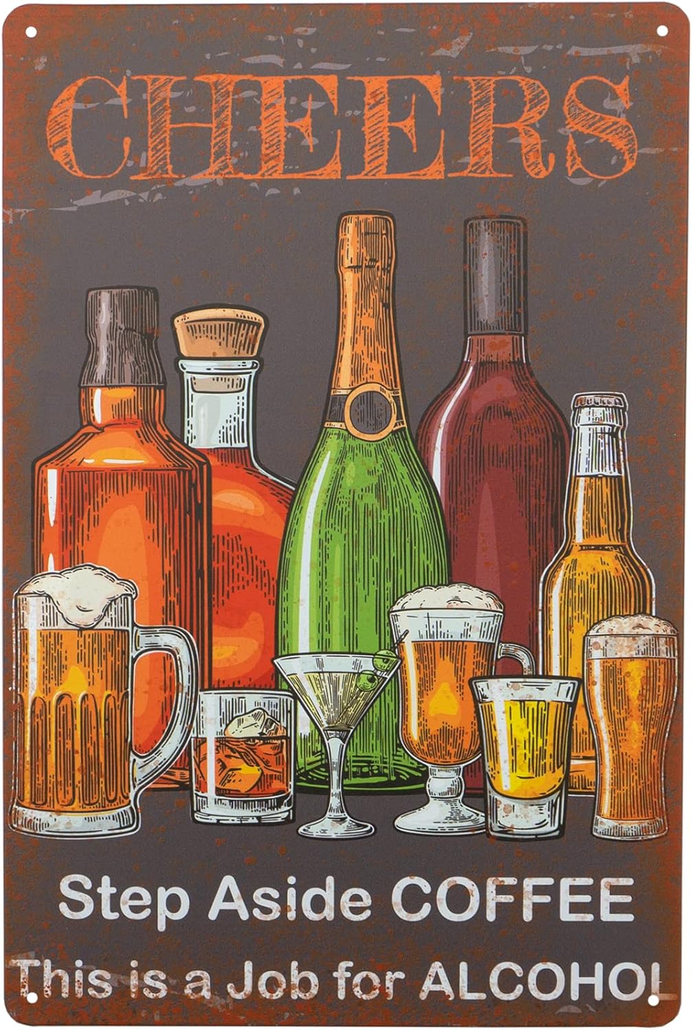Home Decor Jobs - Bar Sign Vintage Metal Signs,CHEERS Step