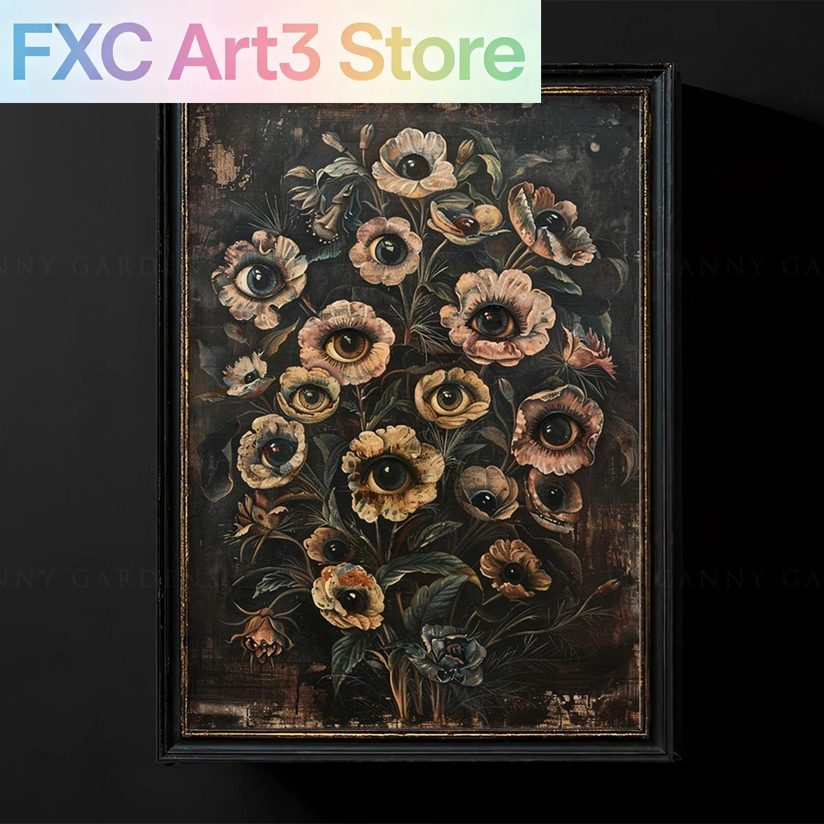 Home Decor Gothic - 1pc frameless Victorian Gothic Floral Evil