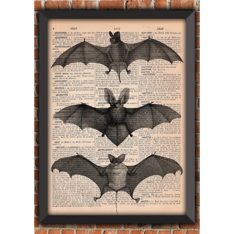 Home Decor Gothic - Bat Skeleton Dark Gothic Odd Scary