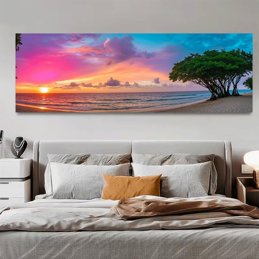 Home Decor Interior - 1PC-Canvas poster Unframed Ocean Sunset Beach