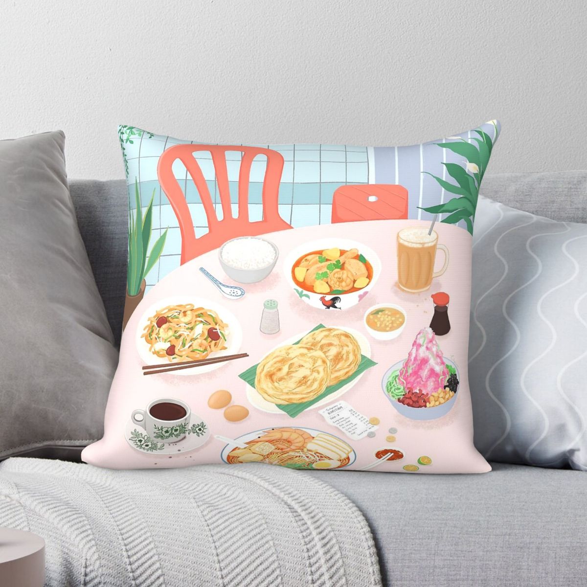 Kopitiam Food Malaysia Pillowc - Home Decor Malaysia ulasan dan harga