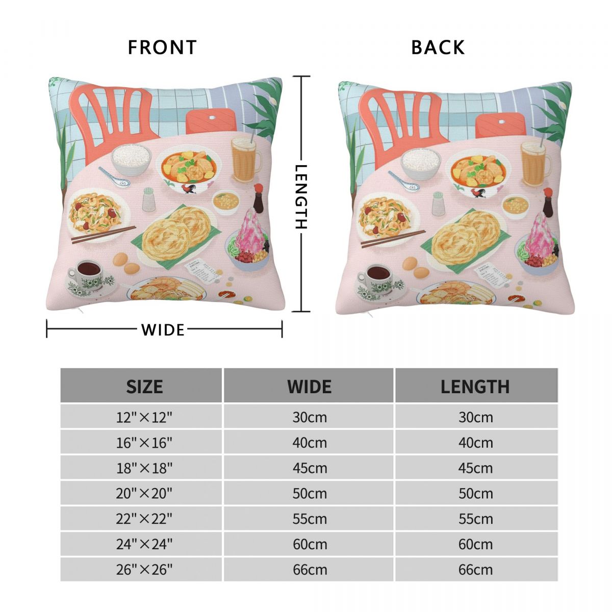 Kopitiam Food Malaysia Pillowc - Home Decor Malaysia ulasan dan harga