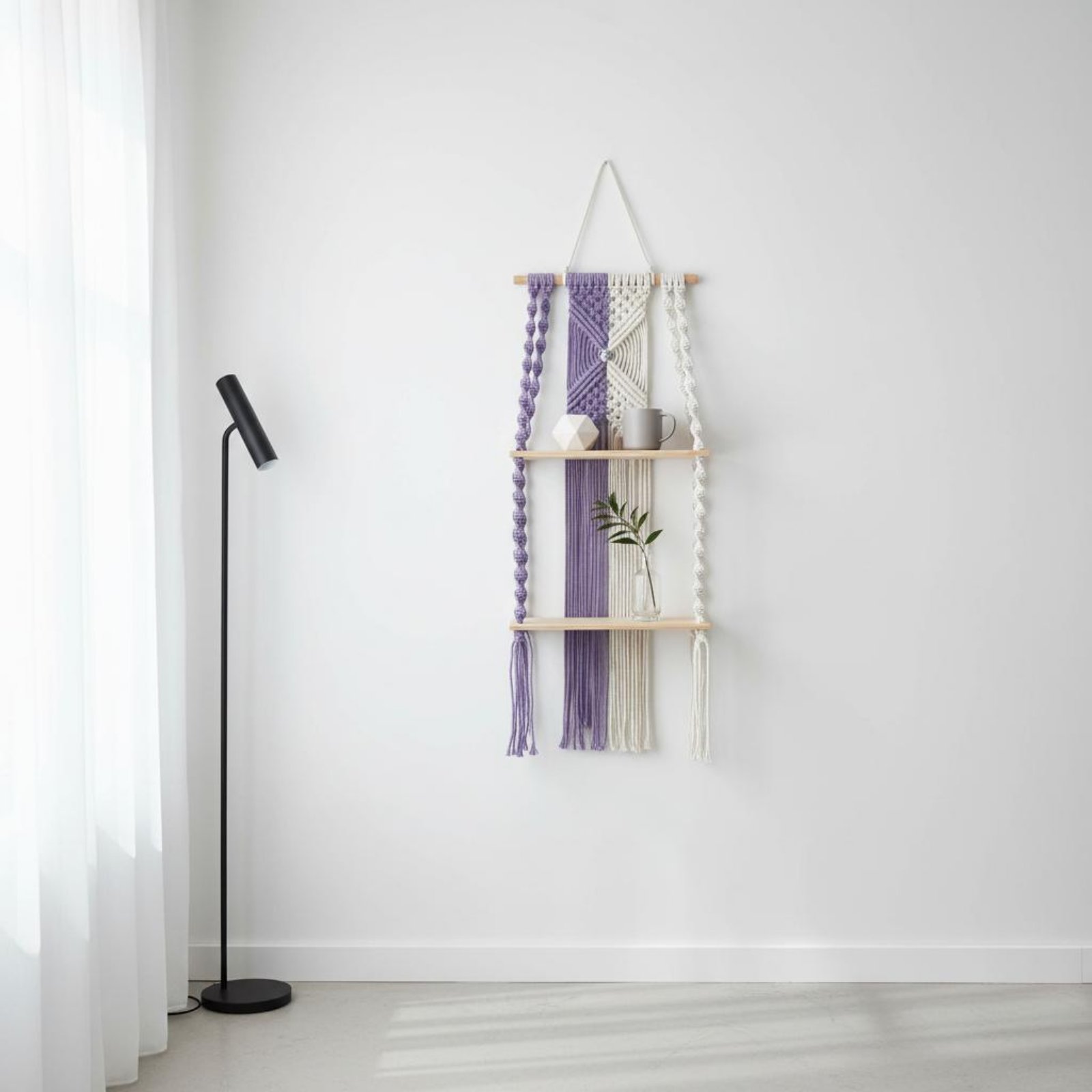 Boho Wall Hanging Shelf Easy t - Macrame Wall Hanging ulasan dan harga