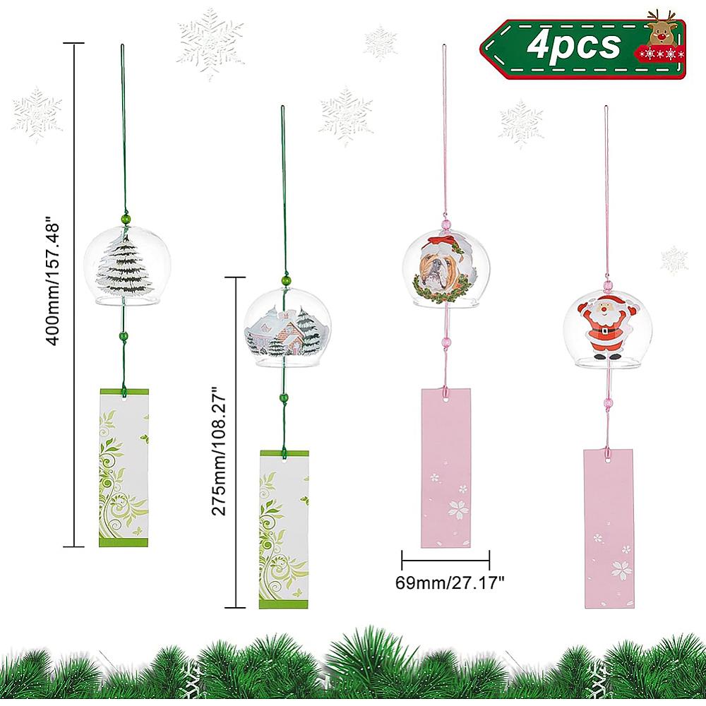 4Pcs 4 Style Wind Chimes Chris - Home Decor Theme ulasan dan harga