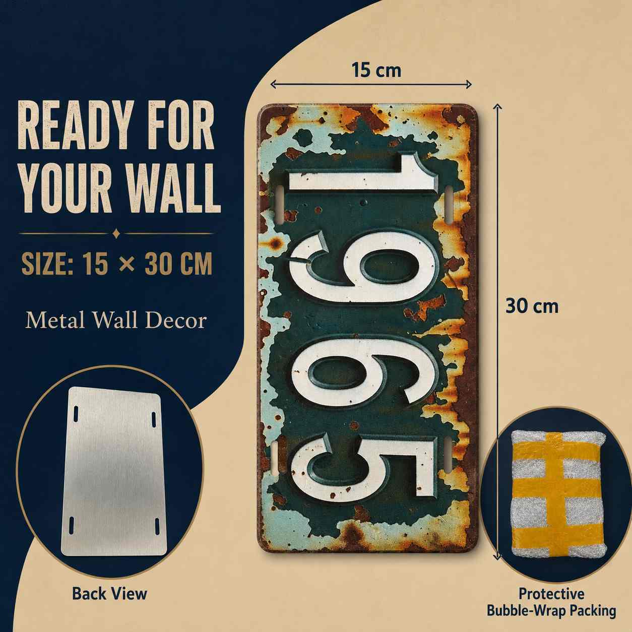 AL Sign - Vintage Durable Meta - Home Decor Yerevan ulasan dan harga