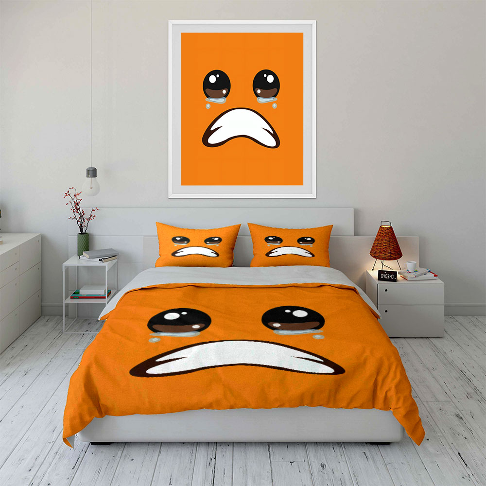 Cute Crying Orange Face Emoji  - Home Decor Emoji ulasan dan harga