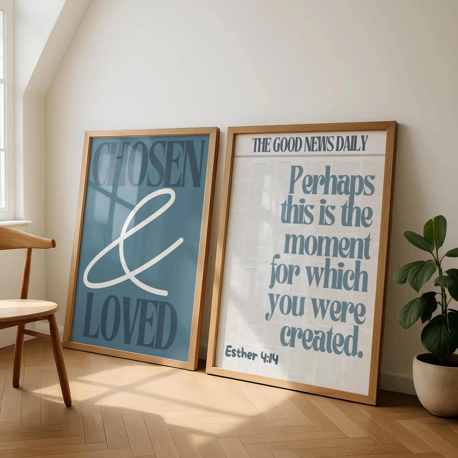 Christian Bible Verse Chosen & - Home Decor Lovely Home ulasan dan harga