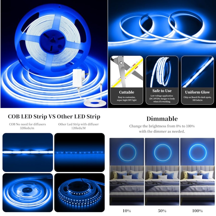 32.8ft/10M COB LED Light Strip - Led Strip Lights ulasan dan harga