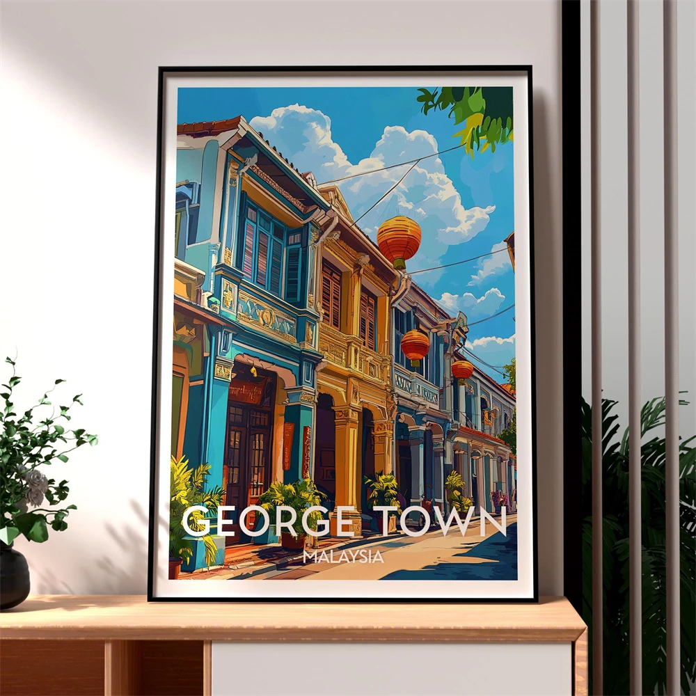 Penang Malaysia Travel Poster  - Home Decor Malaysia ulasan dan harga