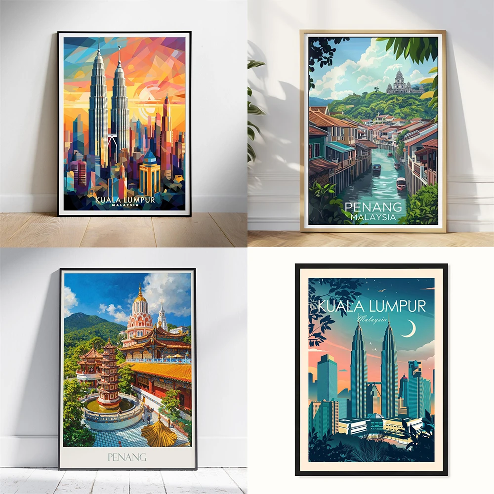 Penang Malaysia Travel Poster  - Home Decor Malaysia ulasan dan harga