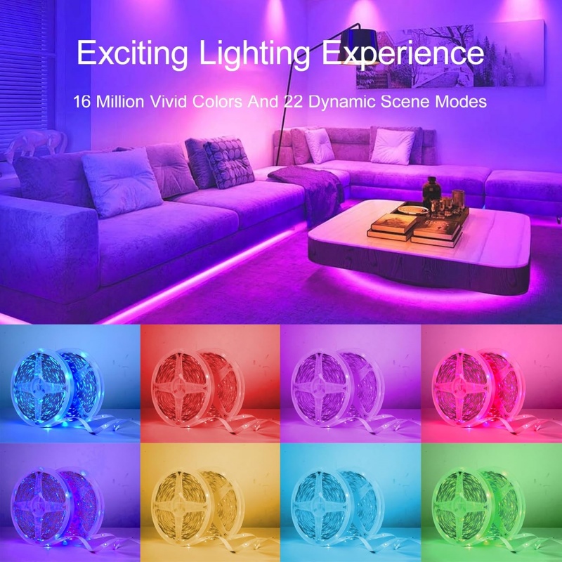 DC 5V USB LED Strip Lights APP - Led Strip Lights ulasan dan harga