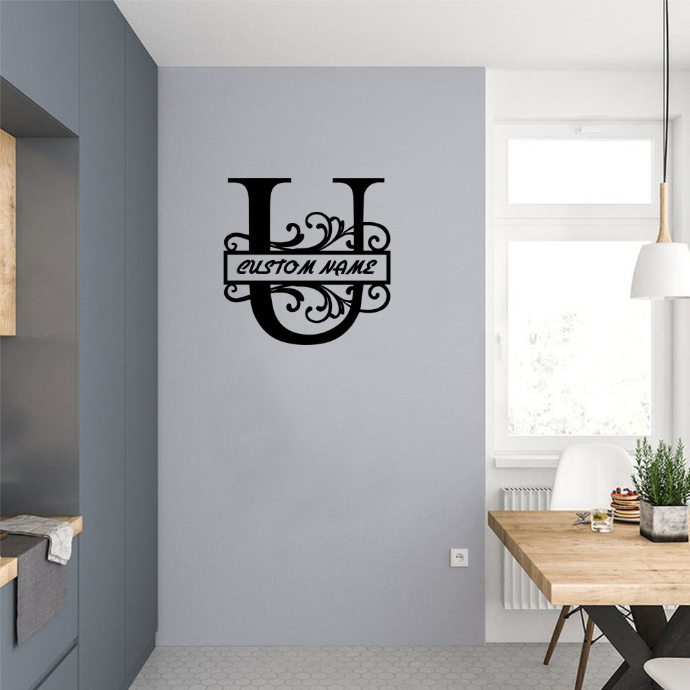 1PC Cool Letter U Customizable - Home Decor Wallpaper ulasan dan harga