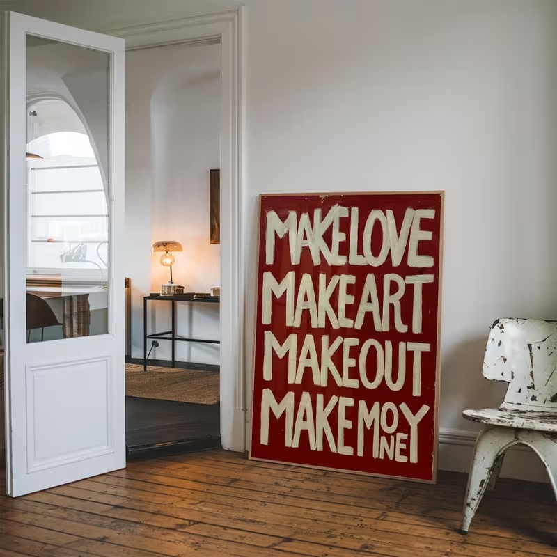 Modern,Retro Self Made Love Ki - Home Decor Lovely Home ulasan dan harga
