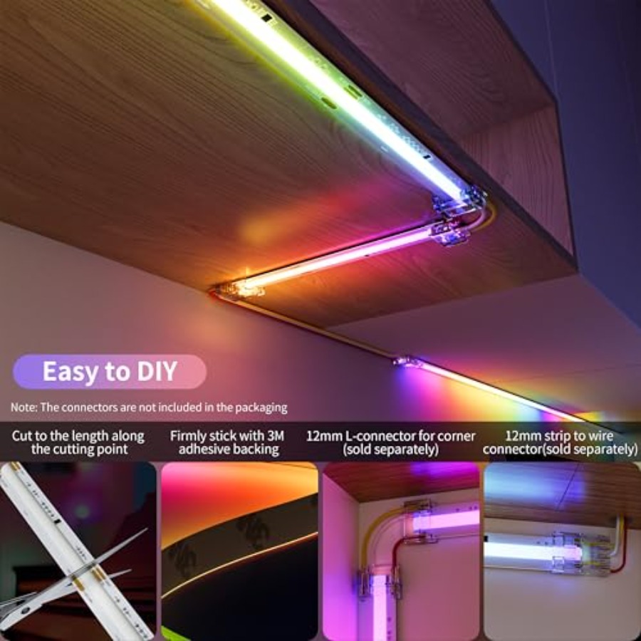 RGB Smart IC COB LED Strip Lig - Led Strip Lights ulasan dan harga