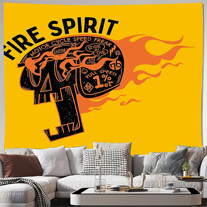 Vintage Motorcycle Wall Tapest - Home Decor Hippie ulasan dan harga