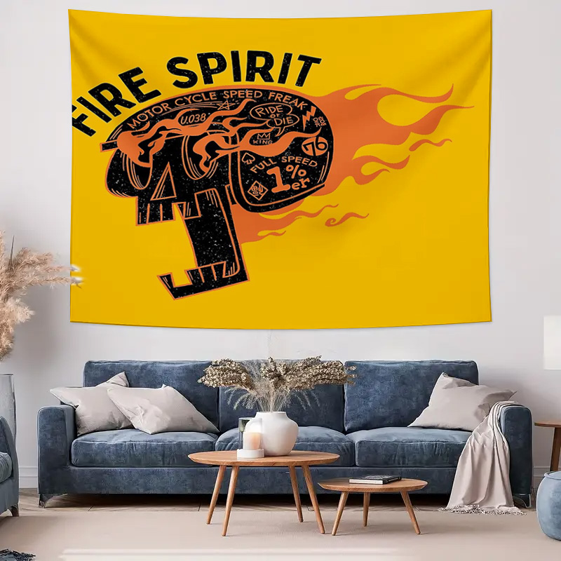 Vintage Motorcycle Wall Tapest - Home Decor Hippie ulasan dan harga