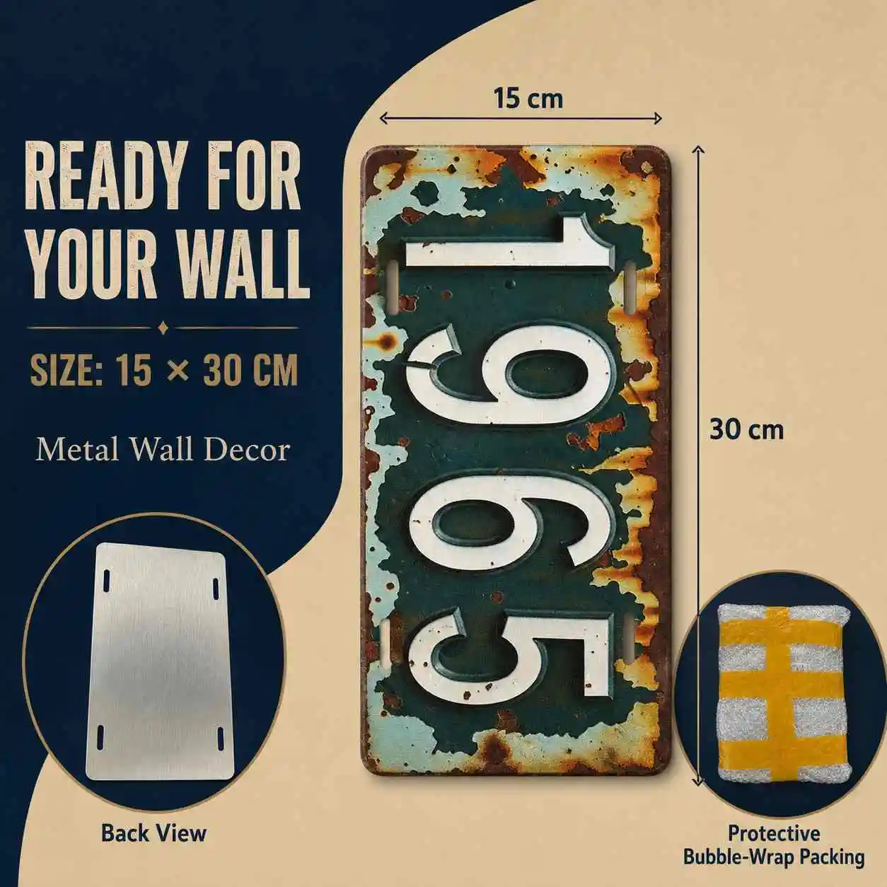 AL Sign - Vintage Durable Meta - Home Decor Yerevan ulasan dan harga