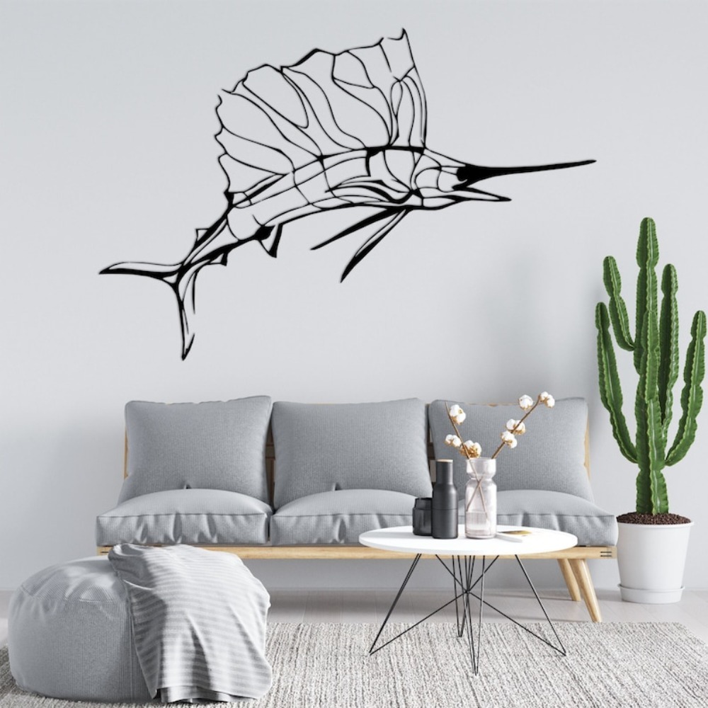 Swordfish Nautical Metal Wall  - Home Decor Nautical ulasan dan harga