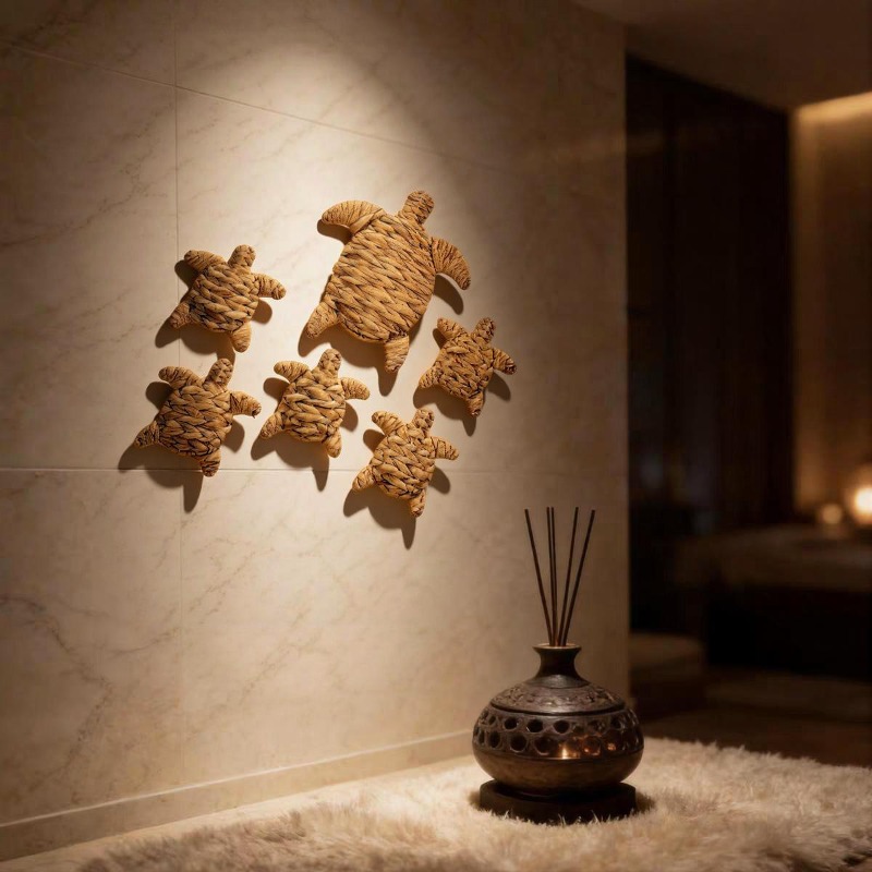 Handmade Crochet Turtle Wall H - Home Decor Nautical ulasan dan harga