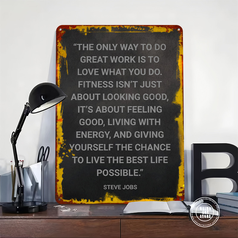 Steve Jobs Fitness Quote Metal - Home Decor Jobs ulasan dan harga