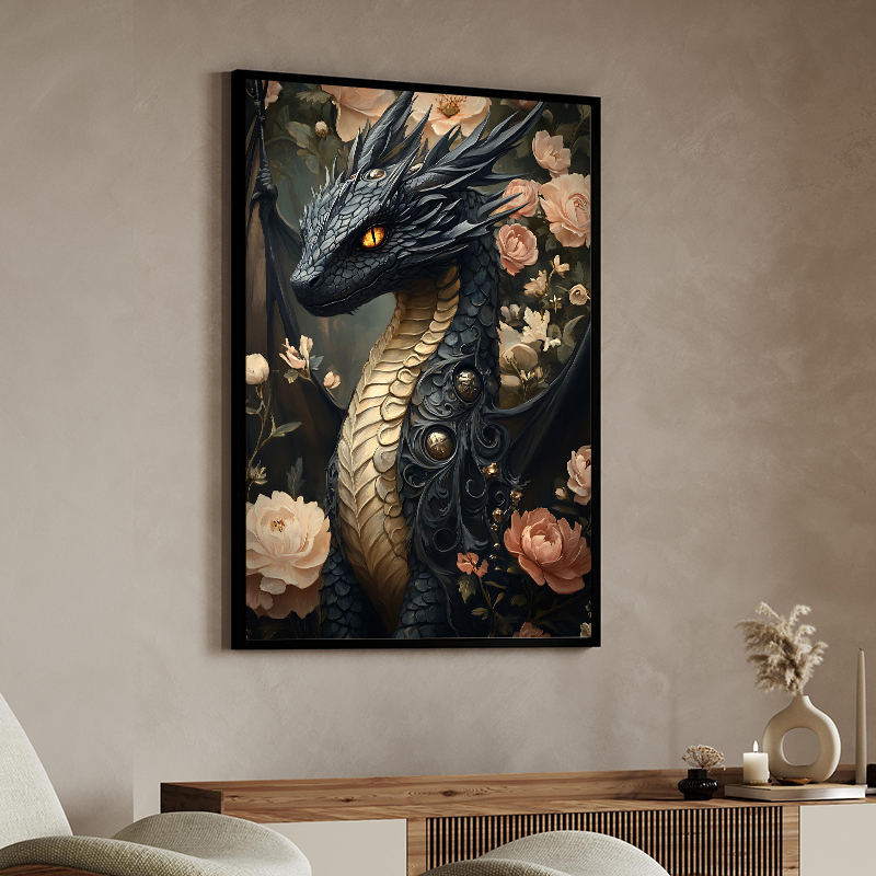 Fantasy Dragon with Maiden Can - Home Decor Gothic ulasan dan harga