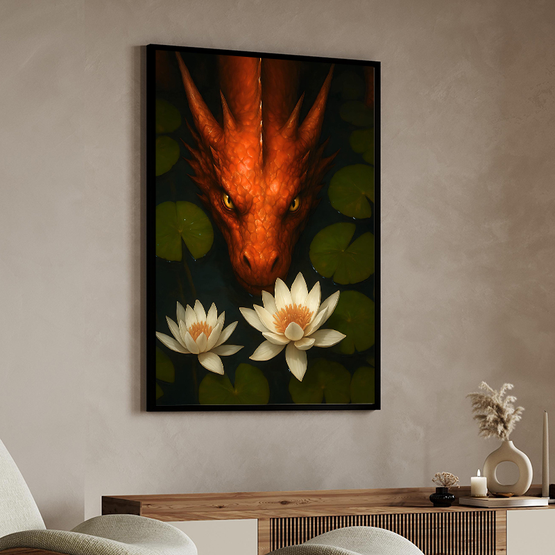 Fantasy Dragon with Maiden Can - Home Decor Gothic ulasan dan harga