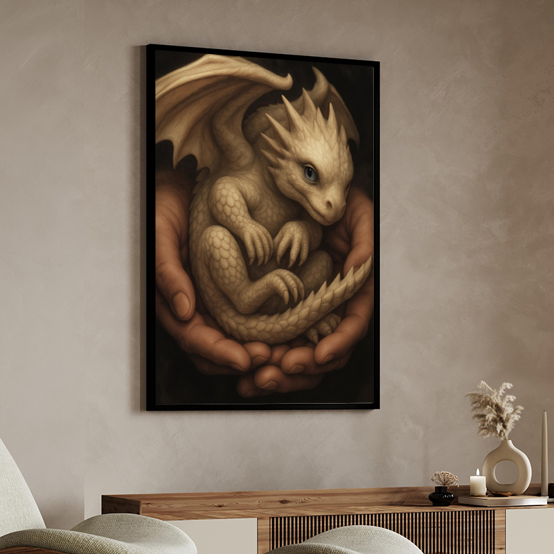 Fantasy Dragon with Maiden Can - Home Decor Gothic ulasan dan harga