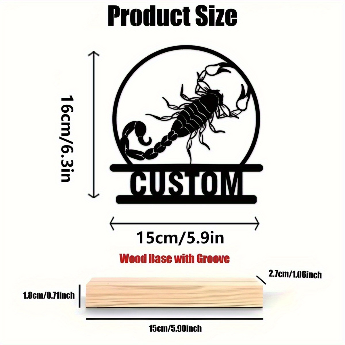 Custom Scorpion Metal Statue w - Home Decor Gothic ulasan dan harga